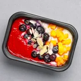 Zdjęcie produktu Poranek z malinami-owsianka z musem malinowym i owocami